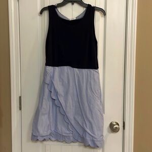Dark navy blue Scalloped Dress sz small